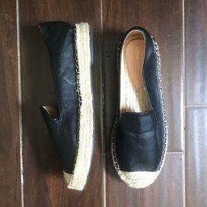 Faux leather espadrille shoes!